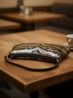 LeSportSac Sequin Black and Gold Women's Bag